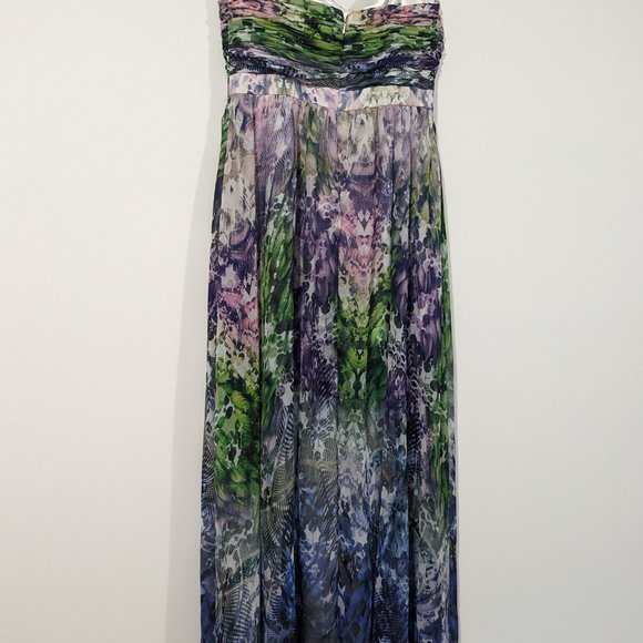 Aidan Mattox High Low Print Dress Size: 10 - Picture 4 of 9